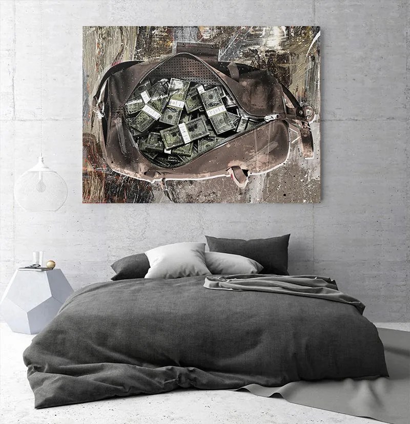 Tablou canvas Dollar Bag 1 120x80 cm