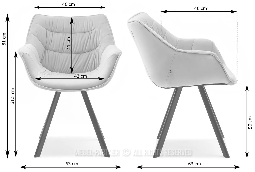 Scaun Nina (svetlogri + negru). 1111201