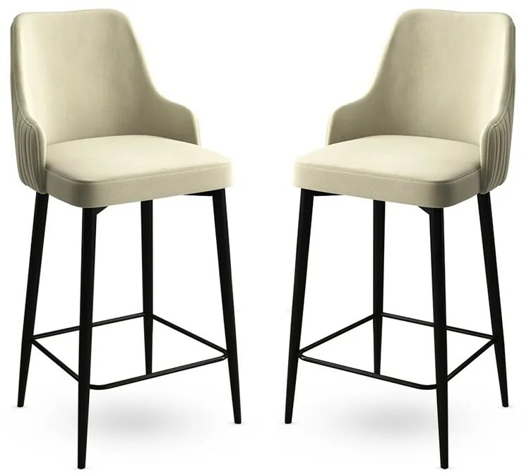 Set de scaune de bar Enox Cream, 2 buc., 2 buc.