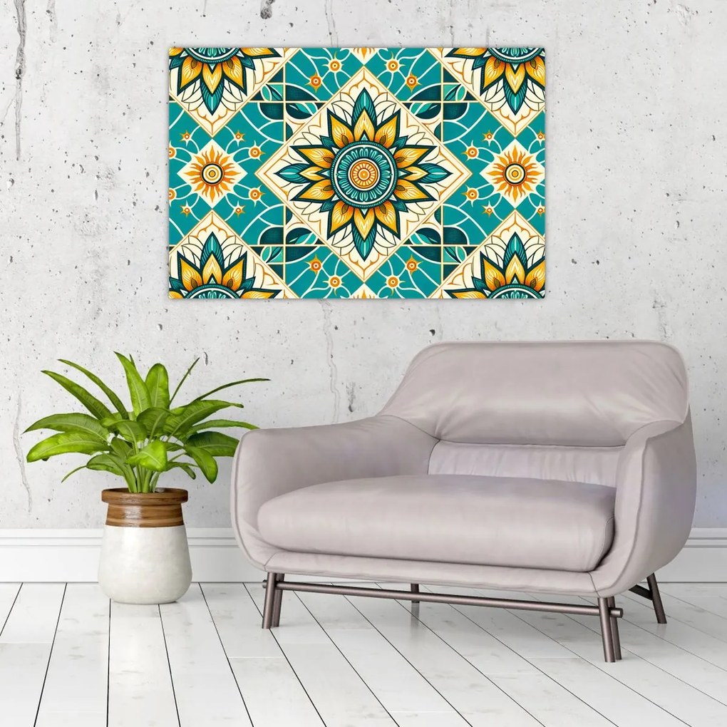 Tablou - Model turcoaz (90x60 cm)