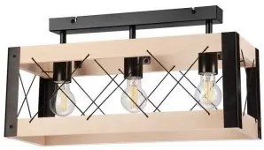 Plafoniera rustica 3 becuri E27 Frida 46587 Lamkur