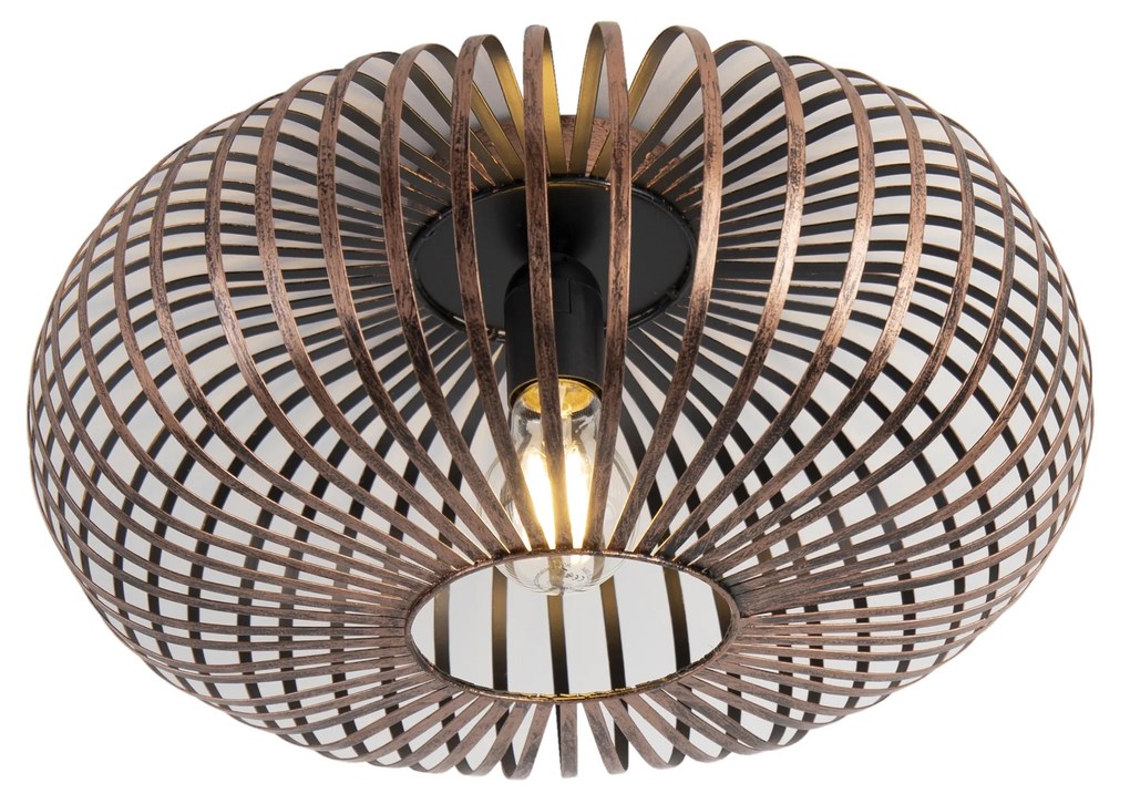 Plafoniera rotundă de design maro ruginiu - Johanna