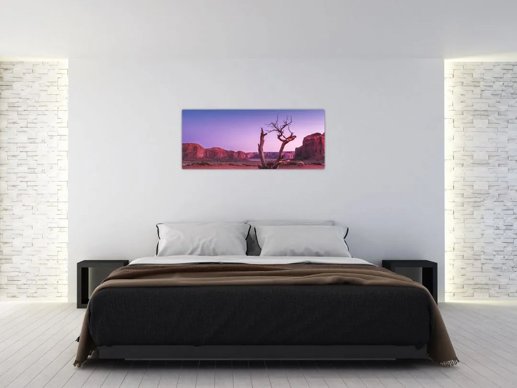 Tablou u copaci lângă pietrile roșii (120x50 cm)
