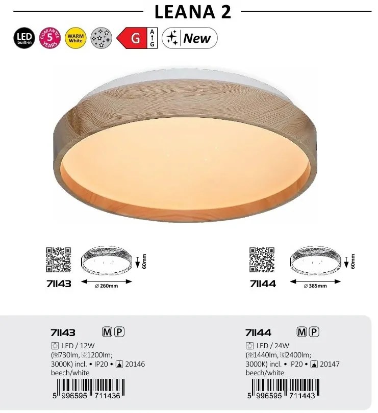 Plafoniera LED stil scandinav Leana 2