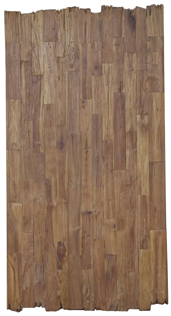 Masa dreptunghiulara din lemn de tec si cadru metalic negru 220x100 cm