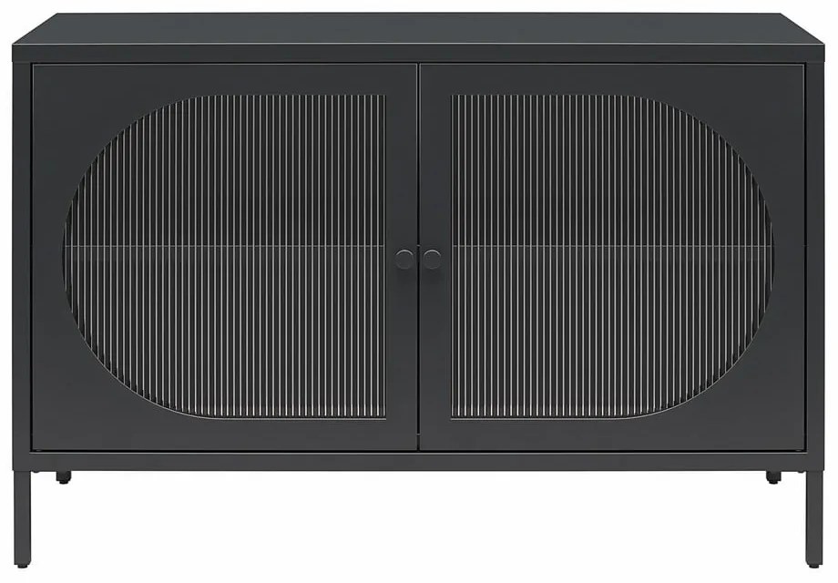 Vitrină neagră din metal 100x64x40 cm Luna – Støraa