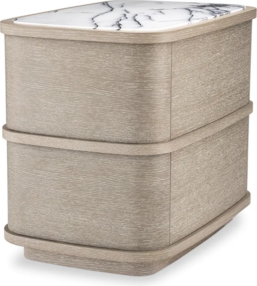 Noptiera/ masuta laterala design LUX Cabana, stejar albit 115718 HZ