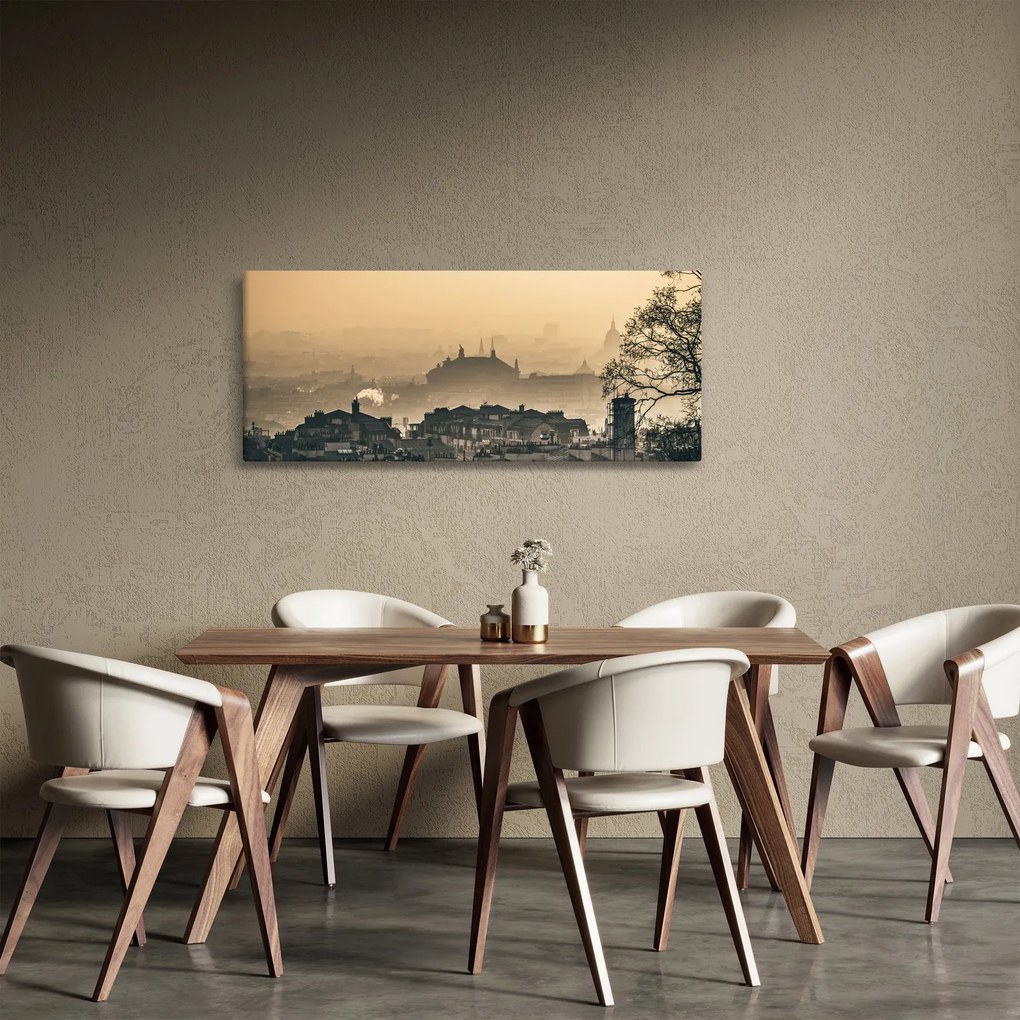 Tablou - Orașul în ceață (120x50 cm)