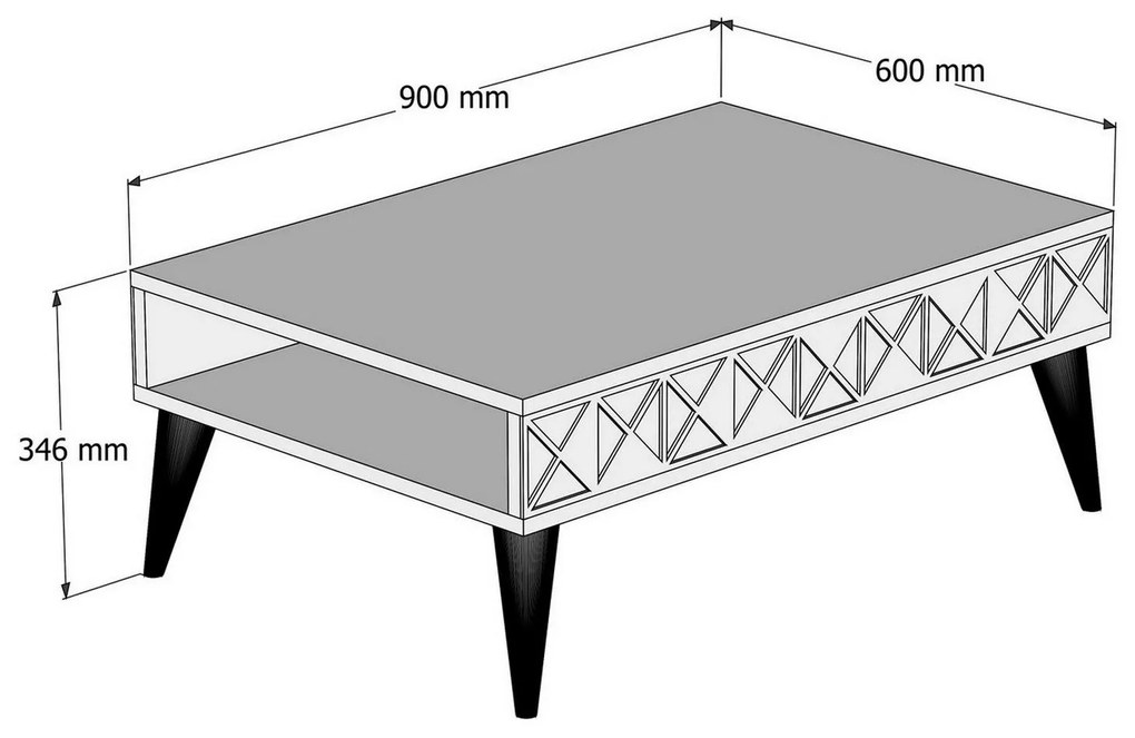 Masă de cafea Loop (Alb). 1089541