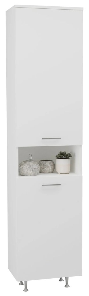 Dulap Baie Dax, cos rufe, Alb, 45 x 32 x 188 cm