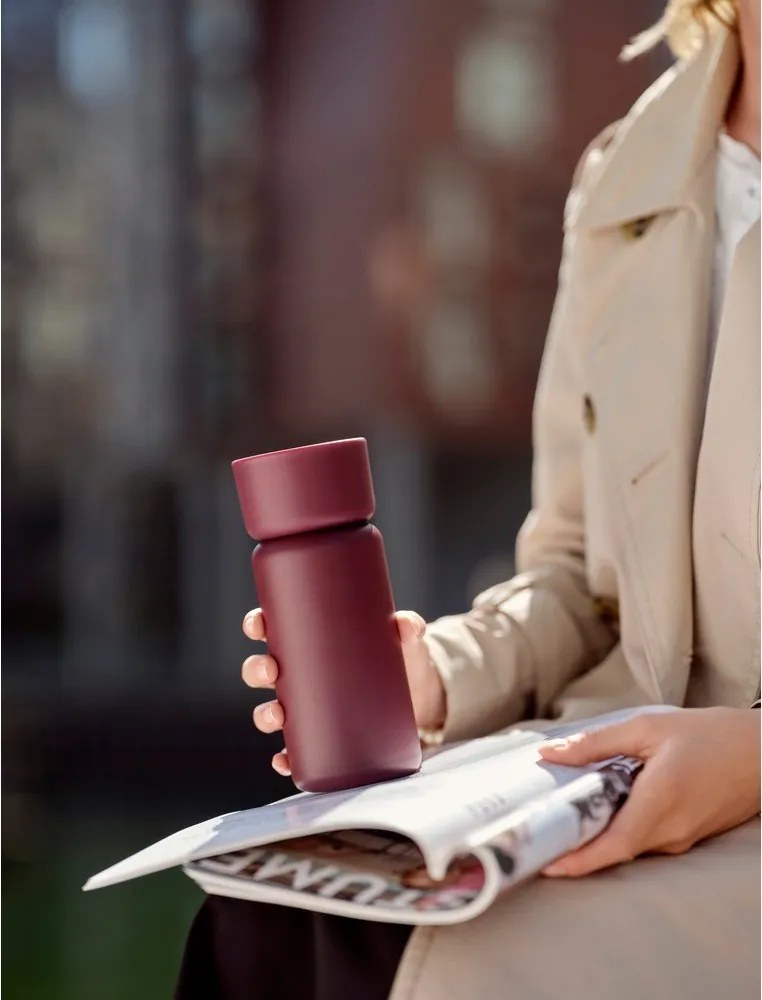 Cană termos burgundy din oțel inoxidabil 400 ml Singles – Zone