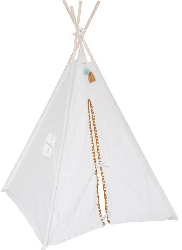 Cort teepee pentru copii alb WAPI