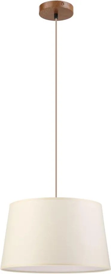 Lustră suspendată pe cablu AIDA 1xE27/15W/230V, Ø 35 cm, stejar/crem