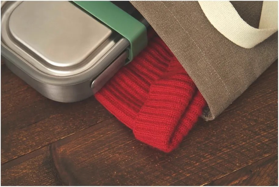 Cutie din oțel inoxidabil pentru gustări și curea verde Black + Blum, 1000 ml