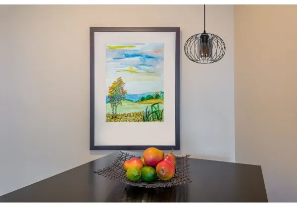 Lustră pe cablu CORRINI 1xE27/60W/230V d. 25 cm negru/gri