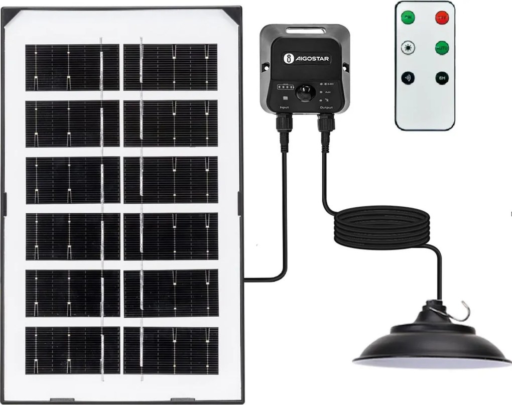 Aigostar - Lustră solară LED/35W/12V 3000 mAh 6500K Ø 15 cm