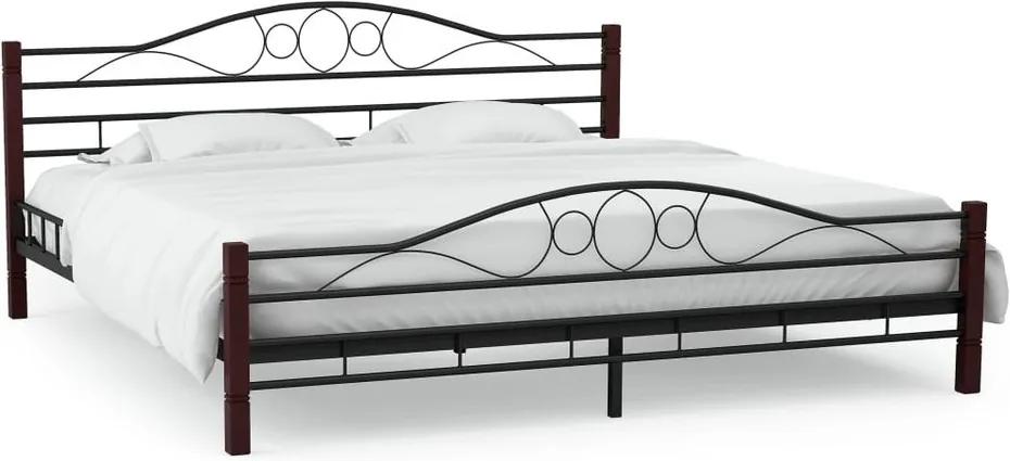 Cadru de pat cu bază de șipci, 180 x 200 cm, metal
