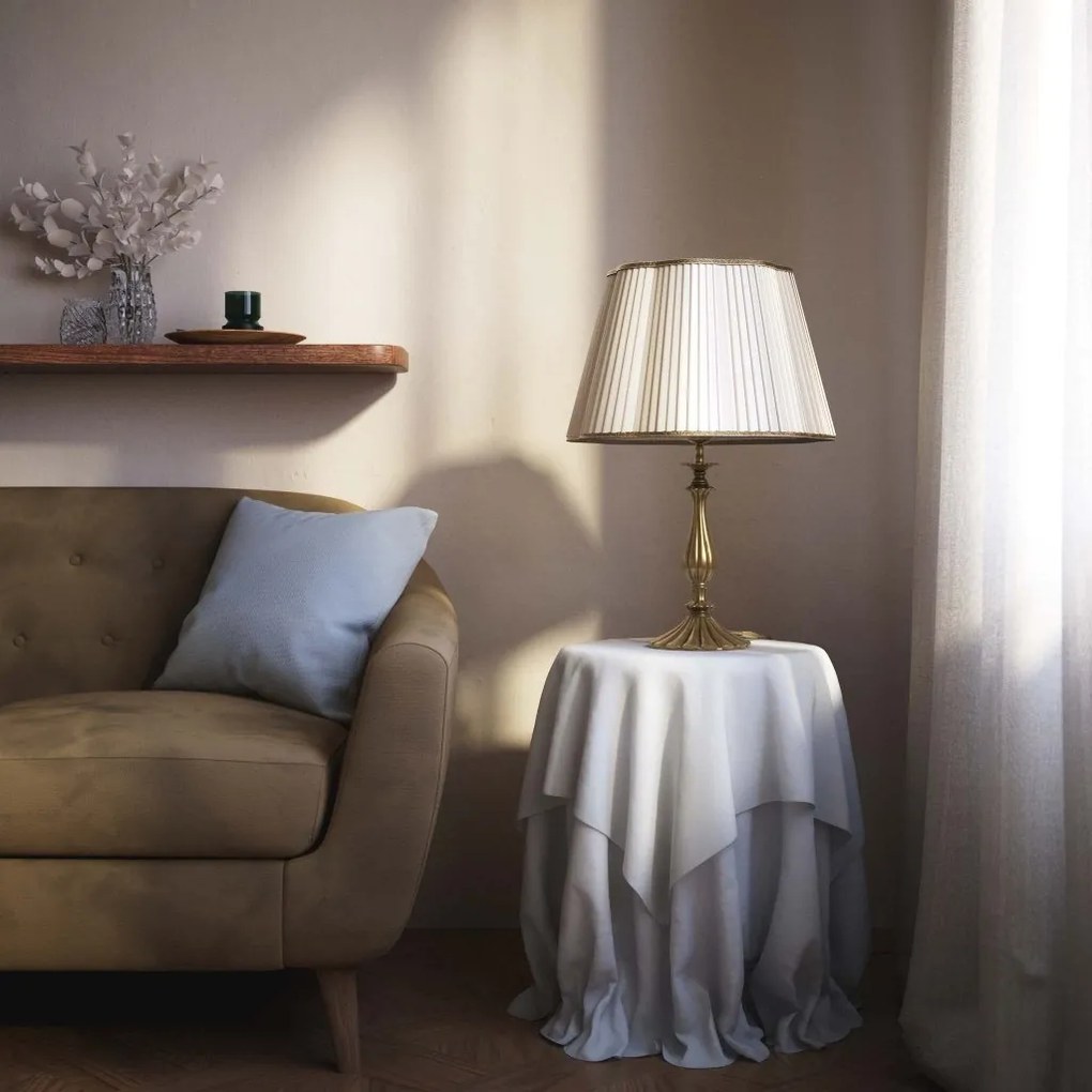 Veioza, Lampa de masa din alama stil clasic Petalo