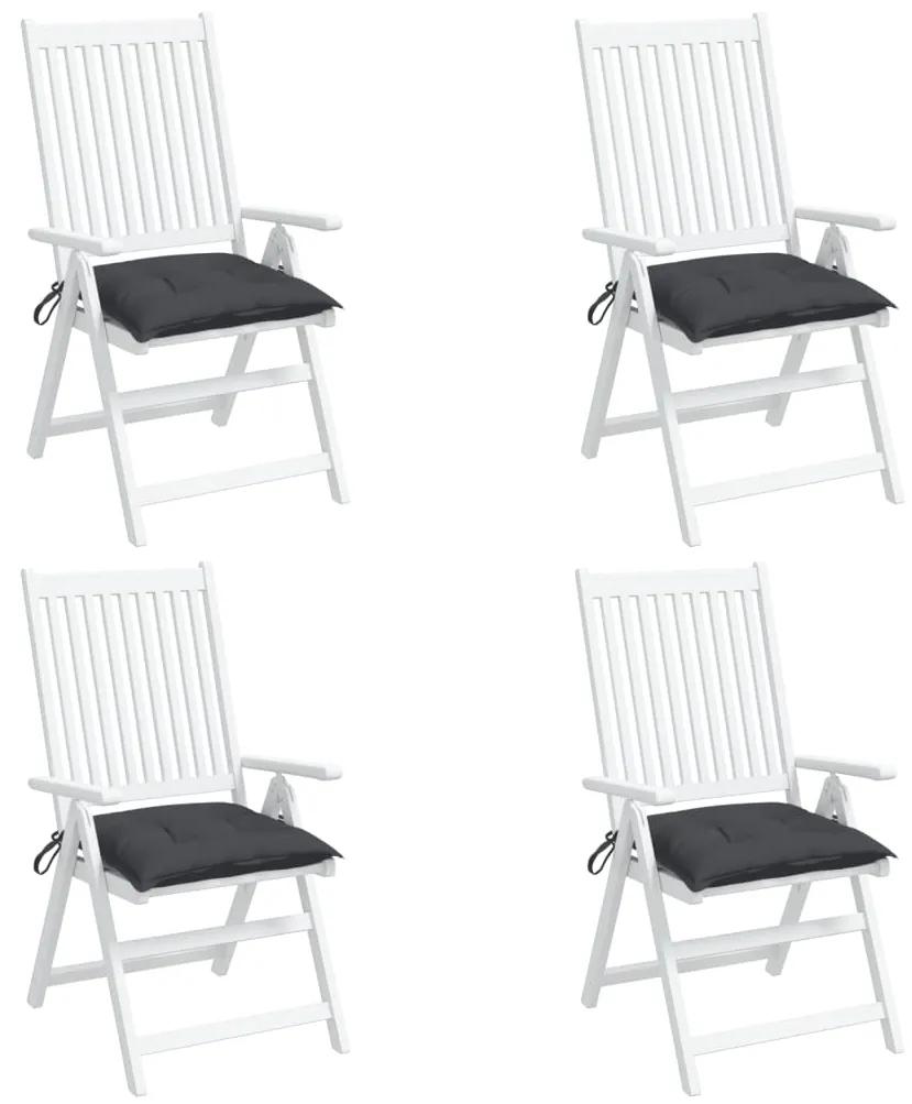 Perne de scaun, 4 buc., antracit, 50 x 50 x 7 cm, textil 4, Antracit, 50 x 50 x 7 cm