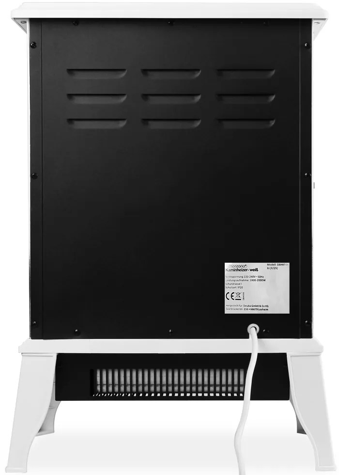 Deuba Semineu electric cu incalzire 2000W - alb