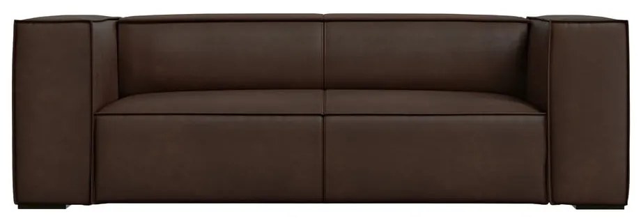 Canapea maro închis cu tapițerie din piele 212 cm Madame – Windsor & Co Sofas