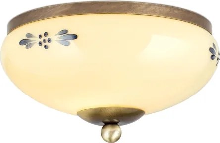 Orion - Plafonieră LANDHAUS 1xE27/60W/230V Ø 21 cm bronz/bej/albastru