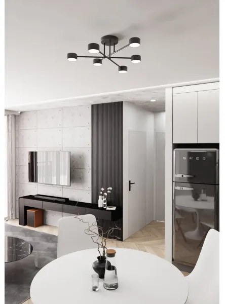 Plafonieră aplicată HALO 6xGX53/10W/230V neagră