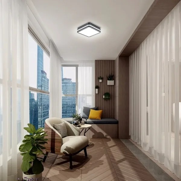 Brilagi - Corp de iluminat LED de exterior cu senzor BENE, 18W, 230V, 22x22 cm, IP54