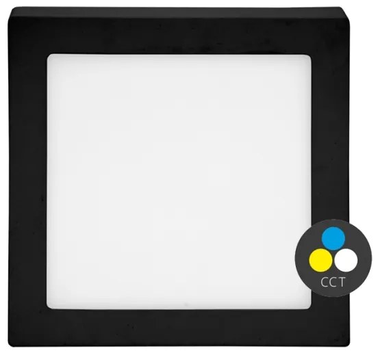 Ecolite LED-CSQ-CCT/18W/CR - Plafonieră LED RAFA 18W/230V negru