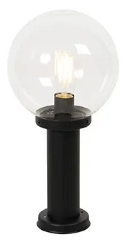 Lampa de exterior pe picioare neagra cu bila transparenta 50 cm IP44 - Sfera