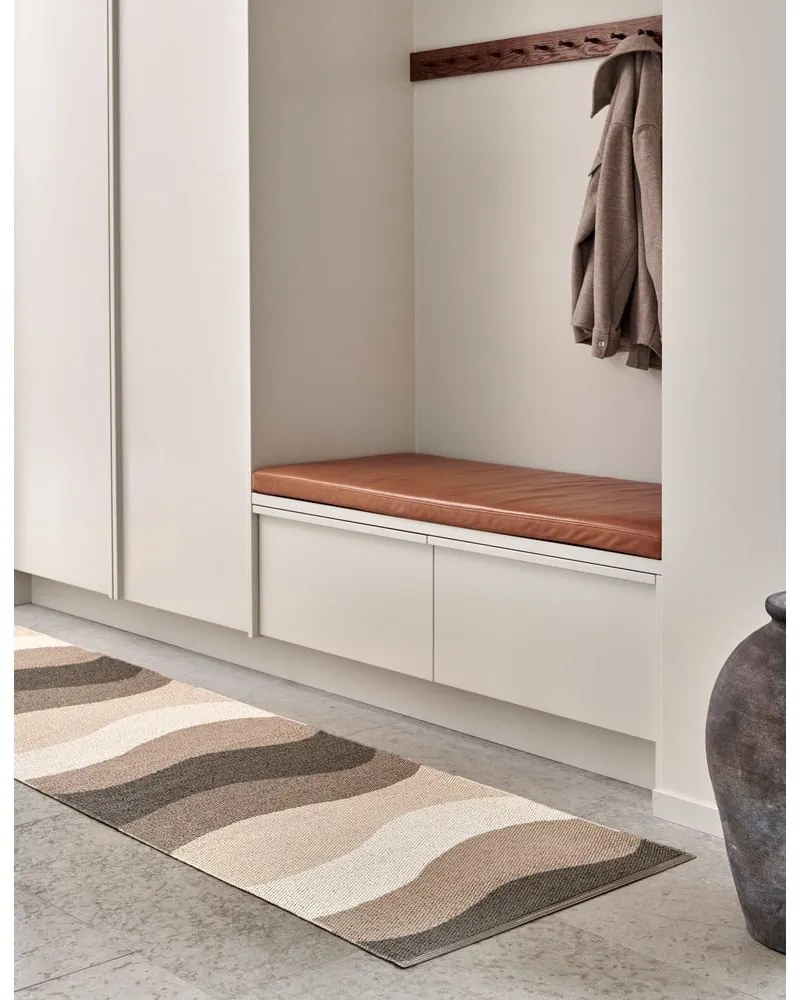 Covor tip traversă pentru interior și exterior maro/bej 70x200 cm Urvi Earth – Pappelina