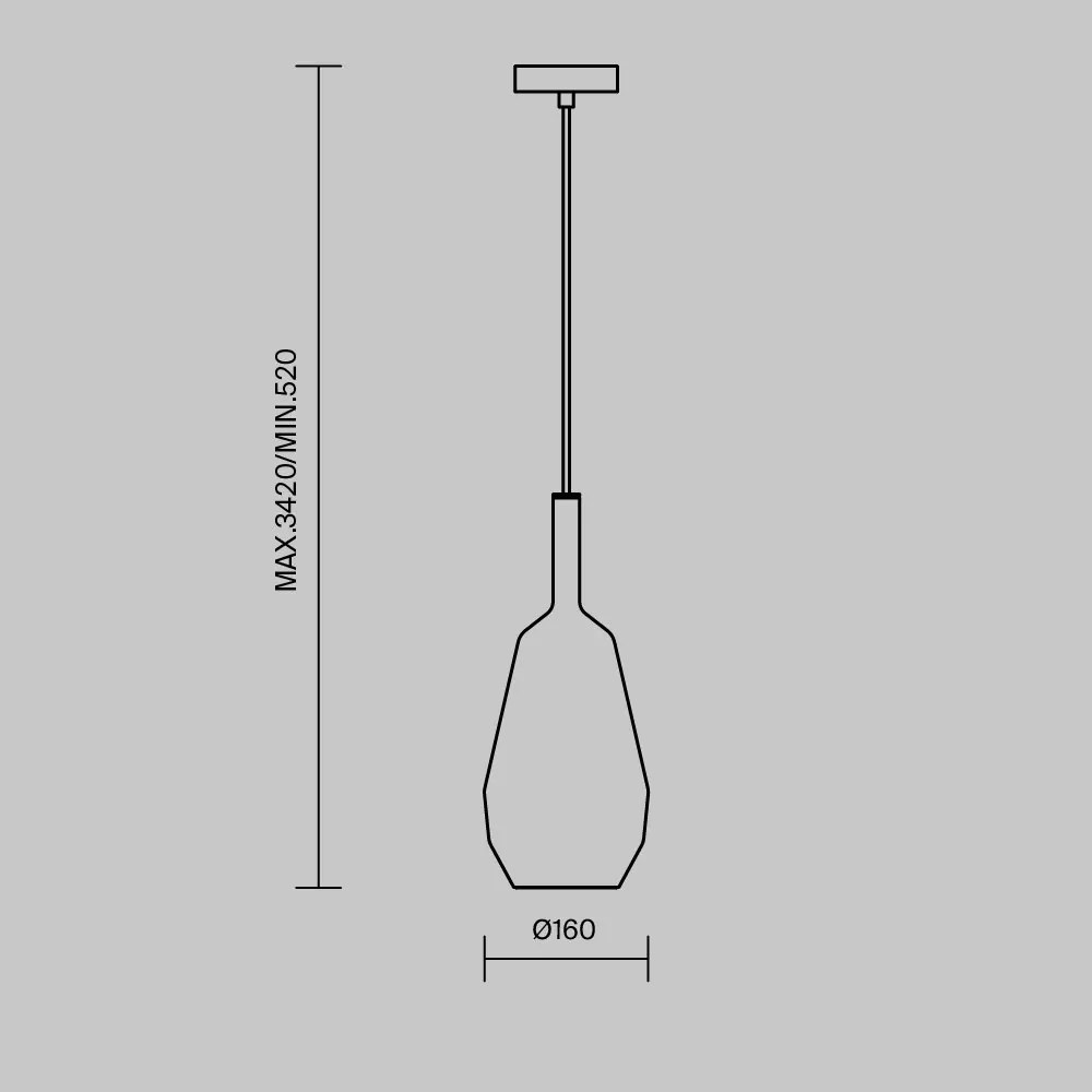 Lustra/Pendul design modern decorativ Duality 16cm