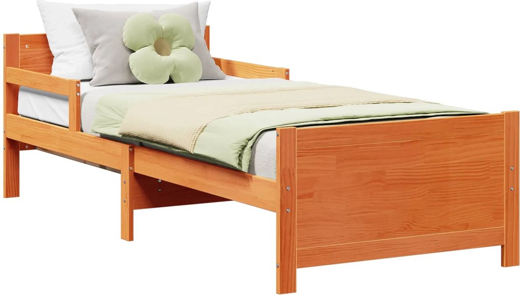 vidaXL Cadru de pat Maroniu cerat 80 x 200 cm Lemn compozit