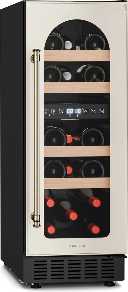 Klarstein Vinovilla Victoria 17 Duo frigider de vin, 2 zone de răcire, Control tactil, 17 sticle, 4 rafturi