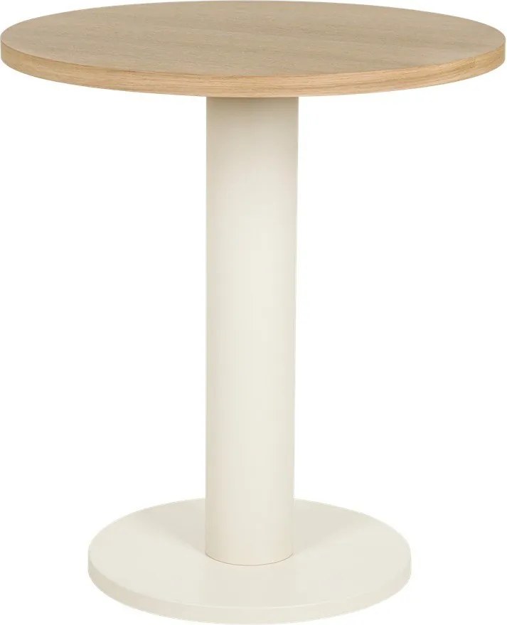 Masă de dining rotundă cu blat cu aspect de lemn de stejar ø 65 cm Sool – noo.ma