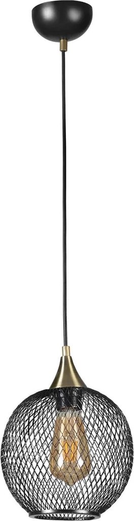 Lustra JUPITER 8721-1, negru, metal, 18x70 cm