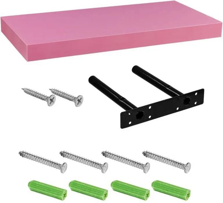 Raft de perete stilist Volato, 80 cm, roz