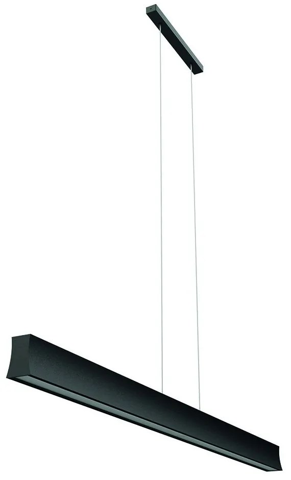 Lustra LED suspendata design liniar HANOK 38W 3000K neagra
