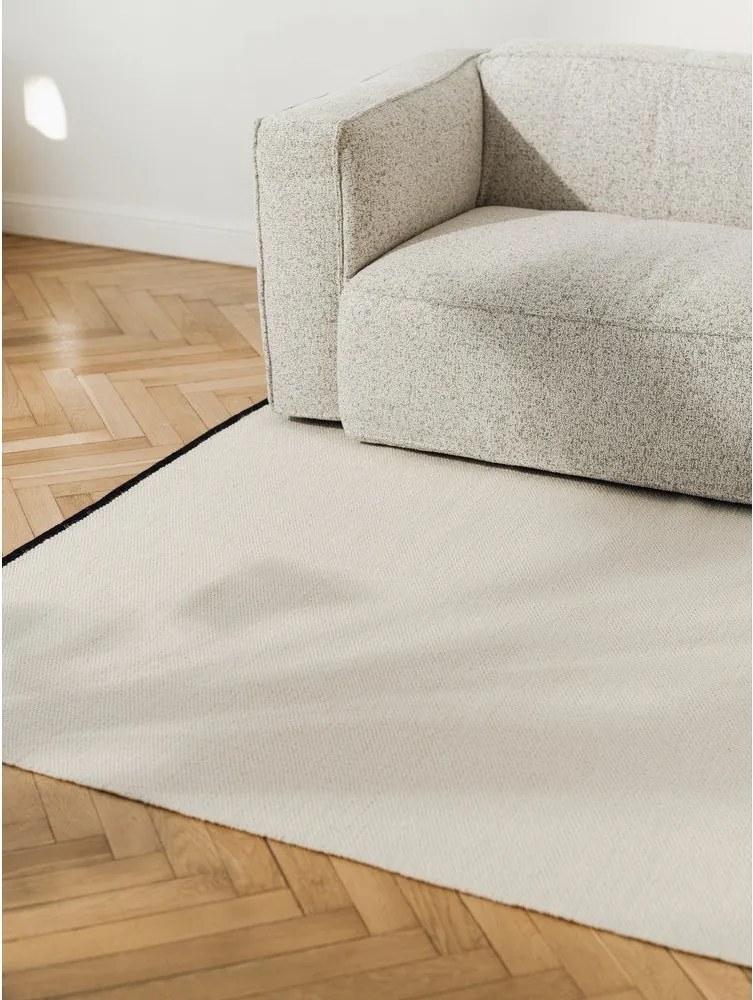 Covor bej țesut manual din lână 170x240 cm Mavi – noo.ma