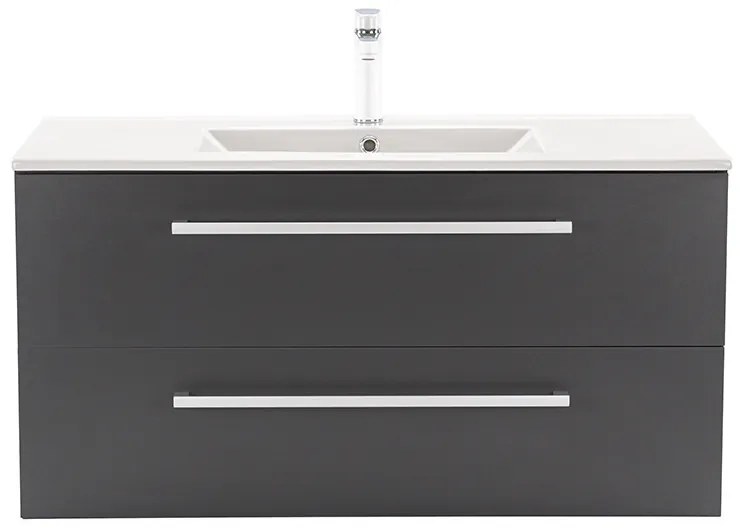 Dulap inferior Vario Clam 100 cu lavoar antracit-antracit
