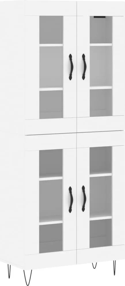 vidaXL Dulap înalt, alb, 69,5x34x180 cm, lemn compozit