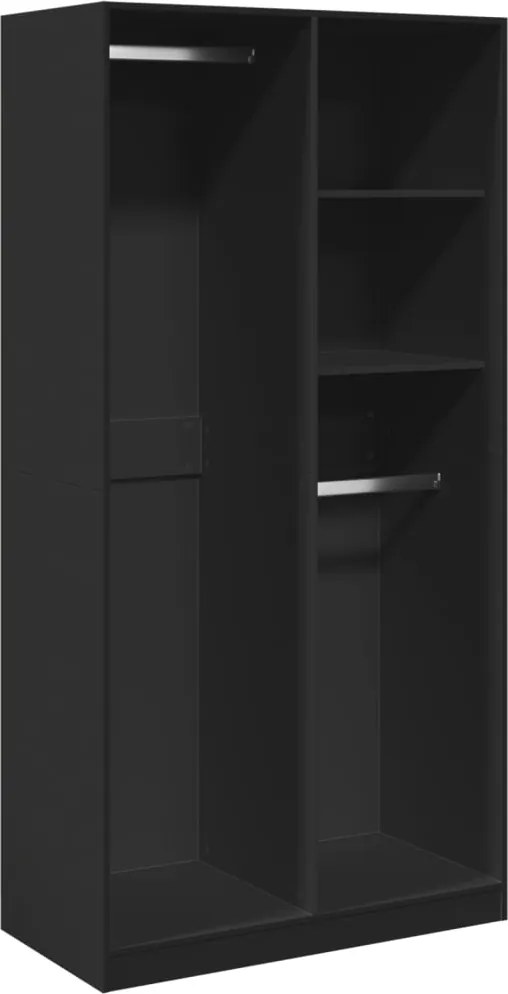 vidaXL Șifonier, negru, 100 x 50 x 200 cm, PAL