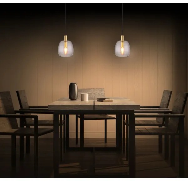 Lustră pe cablu GARRI 1xE14/40W/230V alamă Globo 15789HM