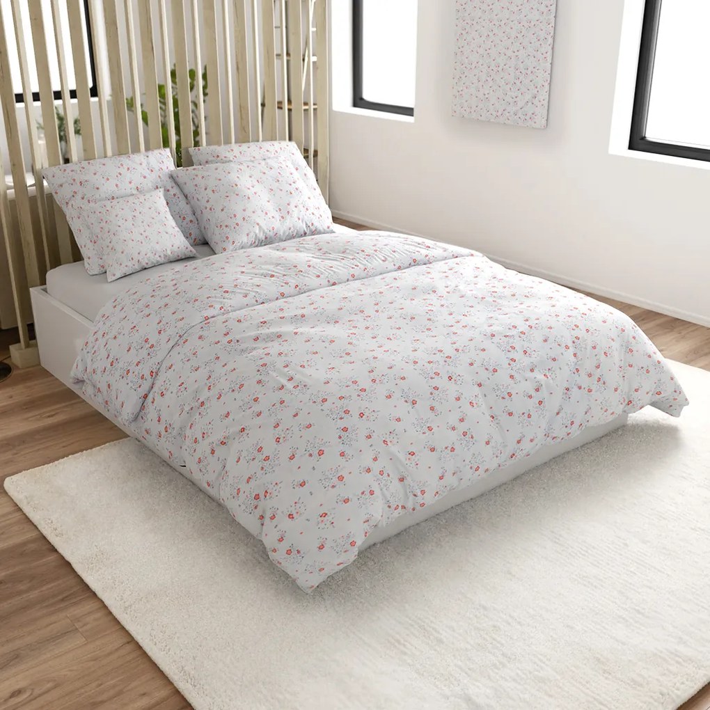 Lenjerie de microfibra FLORINE crem Dimensiune lenjerie de pat: 70 x 80 cm | 140 x 200 cm