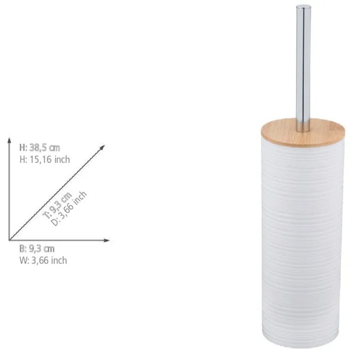 Perie de WC albă din plastic Lyon – Allstar