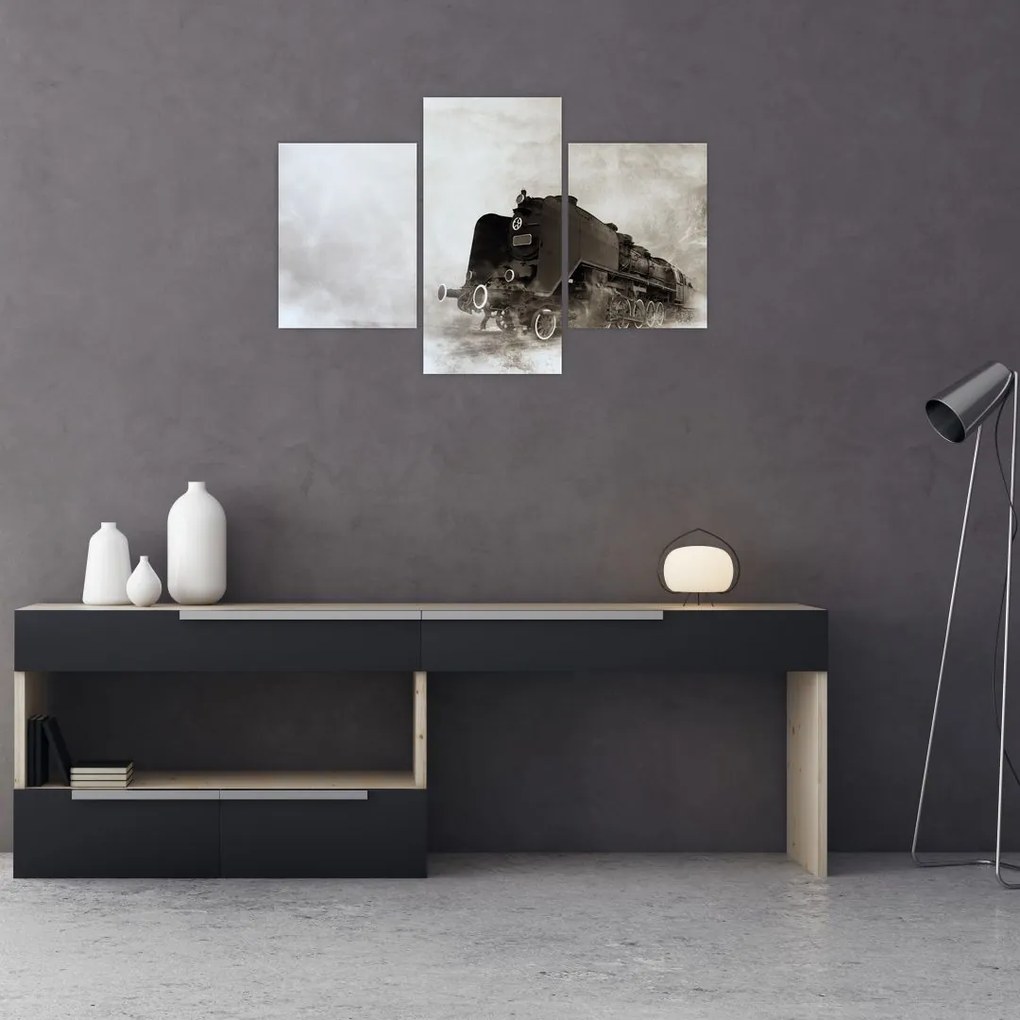 Tablou - Tren în ceață (90x60 cm)