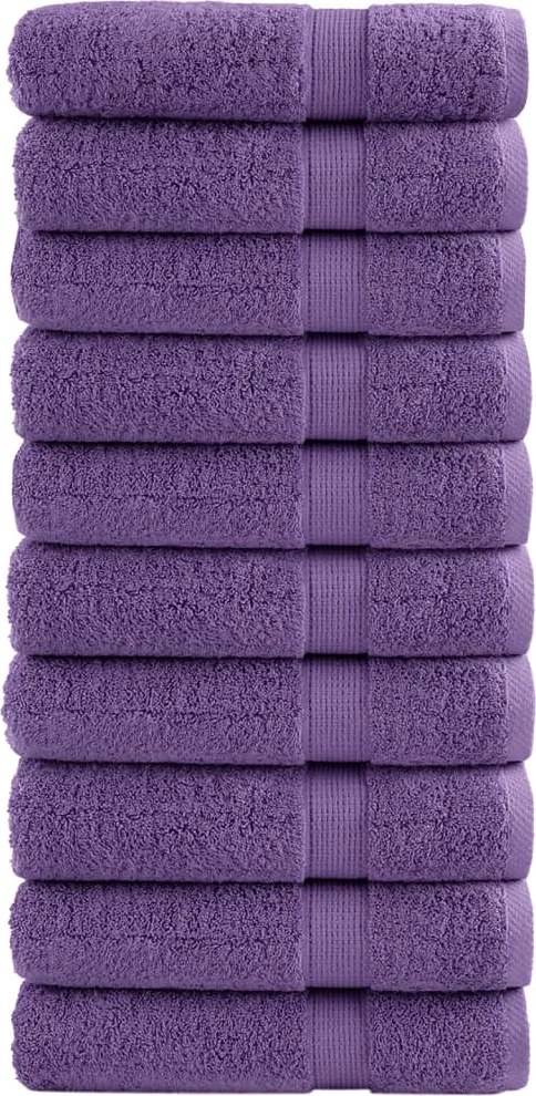 vidaXL Prosoape de duș premium SOLUND 10 buc. violet 70x140 cm 600 gsm