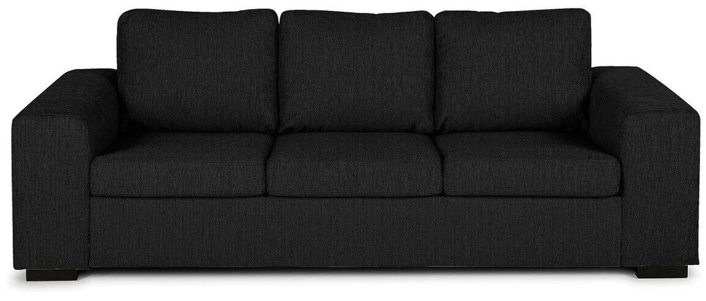 Set mobilier tapițat Scandinavian Choice 419Negru, Tapiterie, Picioare: Lemn