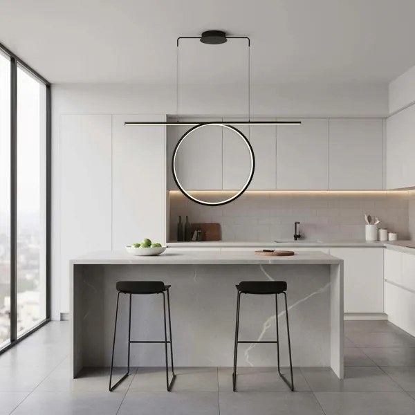 Lustră LED suspendată pe cablu ODETTA LED/42W/230V 4000K neagră