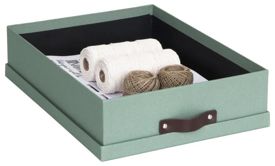 Organizator verde pentru documente din carton Oskar Canvas Paper Laminate – Bigso